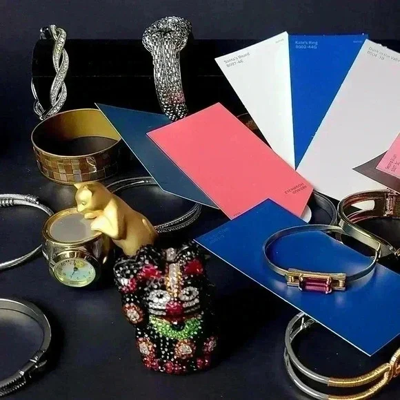 Rhinestones black lucky cat trinket box jewelry box small size good luck kitten - Picture 10 of 15